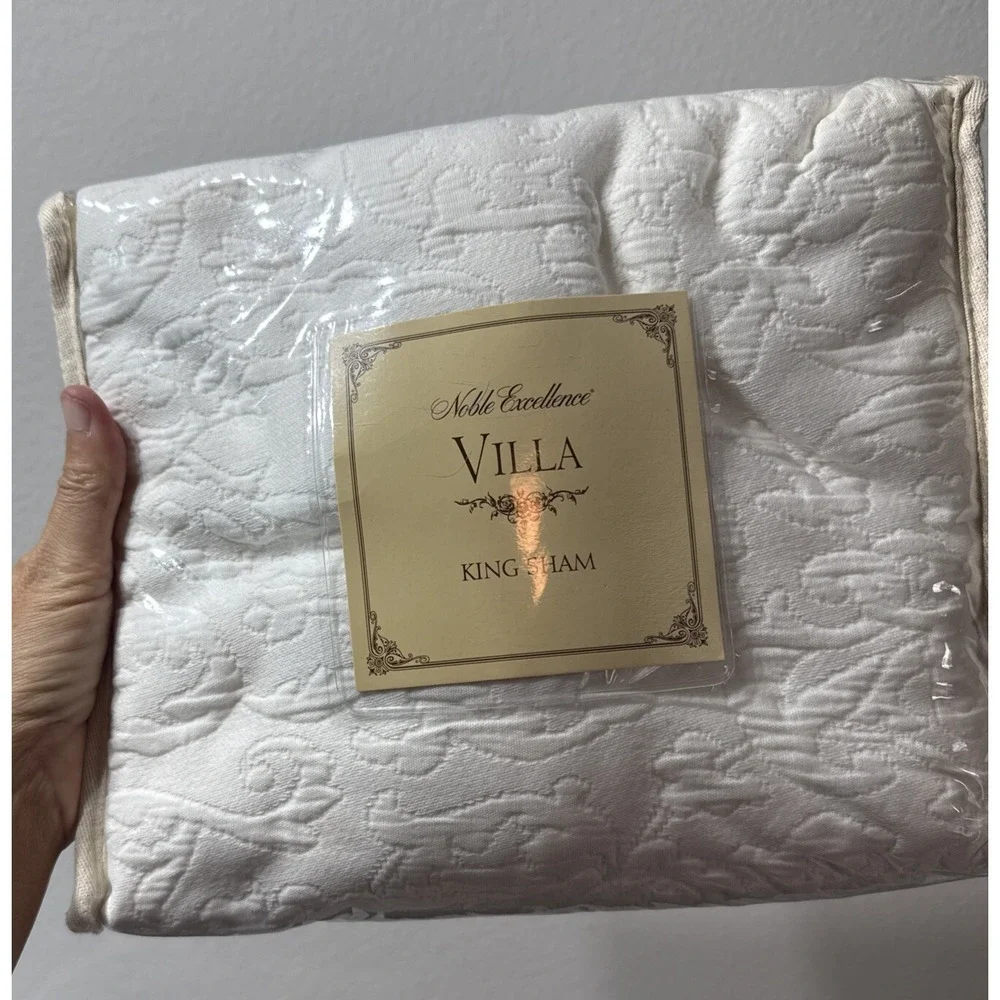Noble Excellence Villa San Marino Ivory King Sham New Old Stock RN#58909 - FLAW